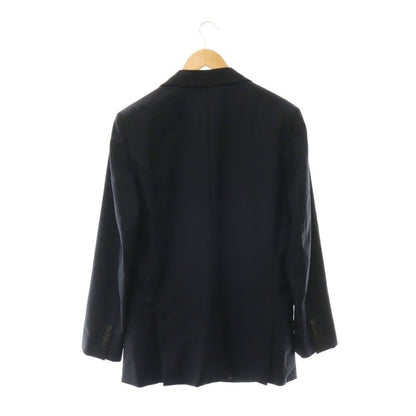 Prada Peak Lapel Double Breasted Tailored Jacket Fully Lined Mohair Blend Navy — view 2