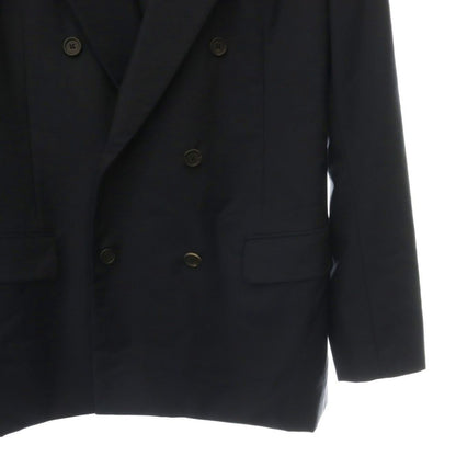 Prada Peak Lapel Double Breasted Tailored Jacket Fully Lined Mohair Blend Navy — view 5
