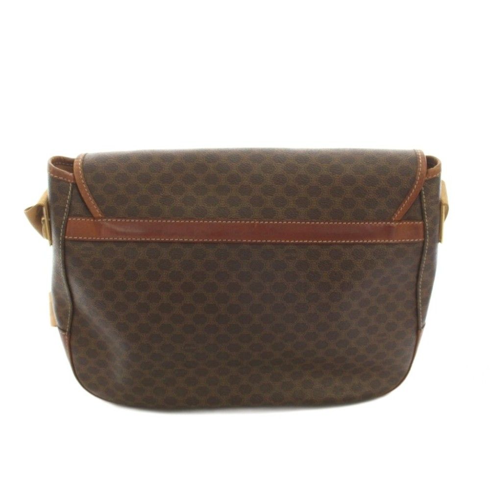 Celine Messenger Bag Macadam Pattern Leather Brown — view 3
