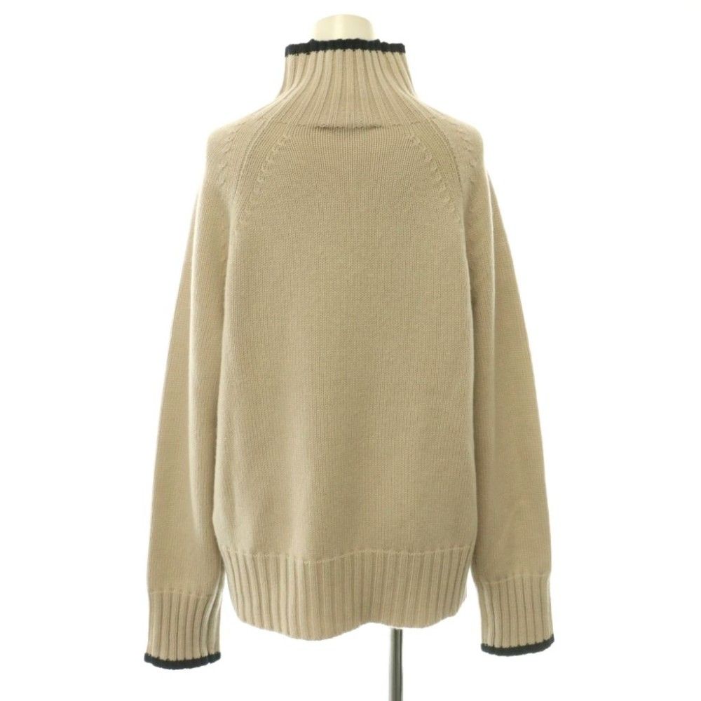 Max Mara S 'S Wool Cashmere High Neck Knit Sweater Long Sleeve S Light Greige — view 2