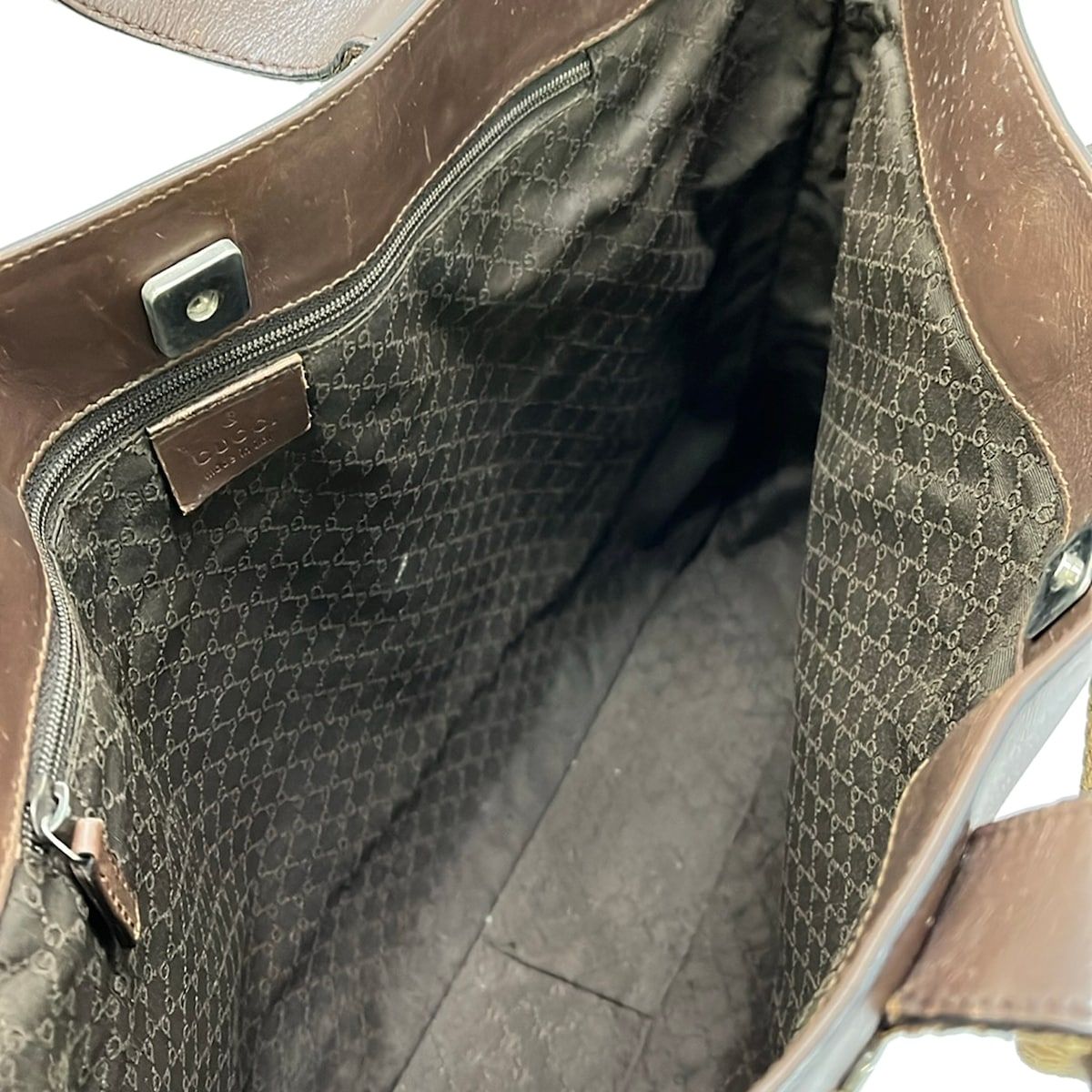 Gucci Tote Bag Dark Brown Leather — view 6