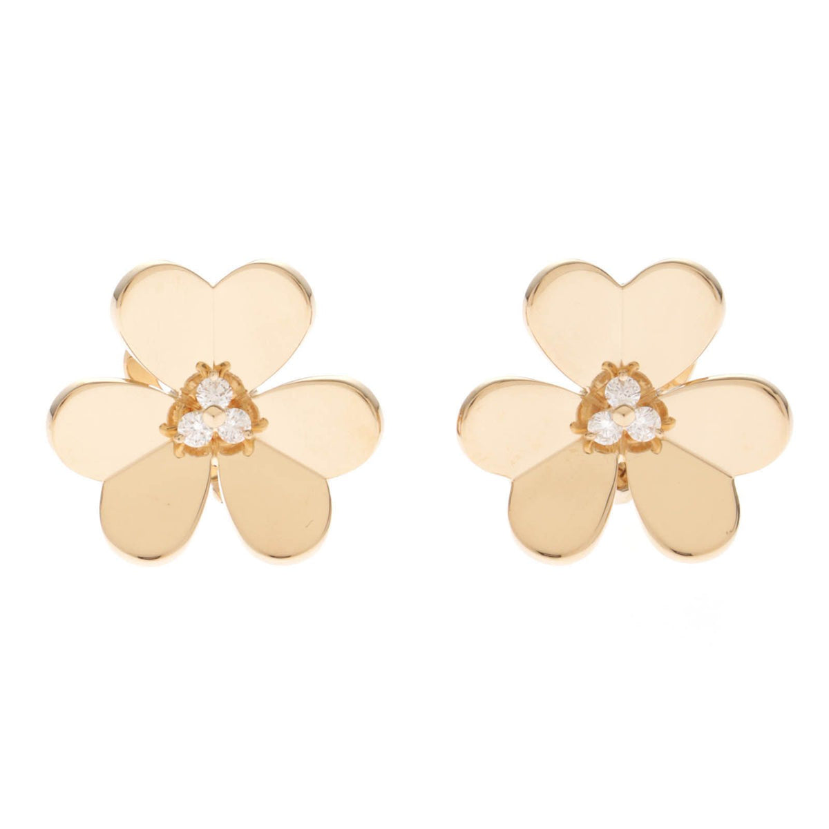 Van Cleef & Arpels Frivole Large Earrings YG D 18k Yellow Gold 18k
