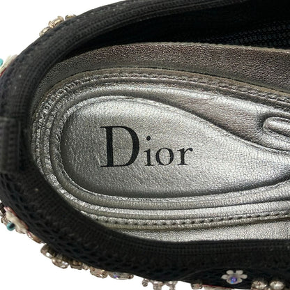 Dior Sneakers Black Clear Sequins Rhinestone Beads — view 5