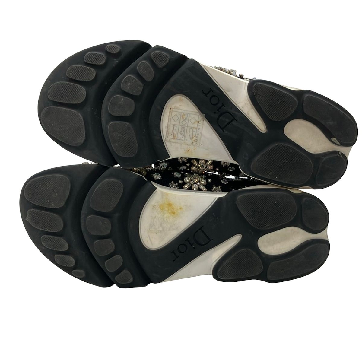 Dior Sneakers Black Clear Sequins Rhinestone Beads — view 4