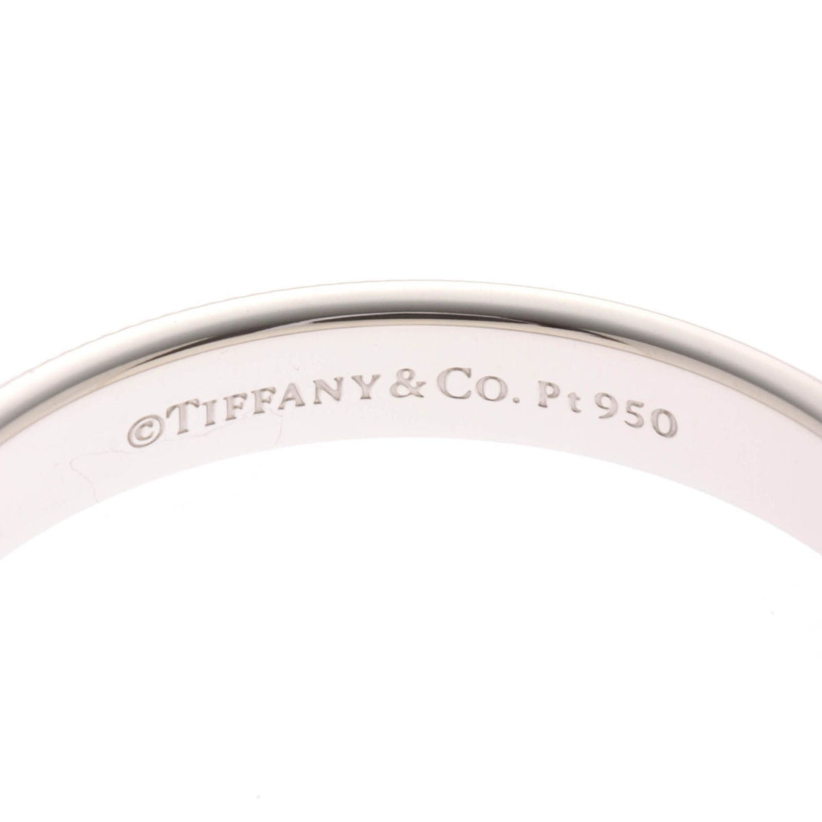 Tiffany & Co Milgrain Band PT Ring Platinum Silver — view 3