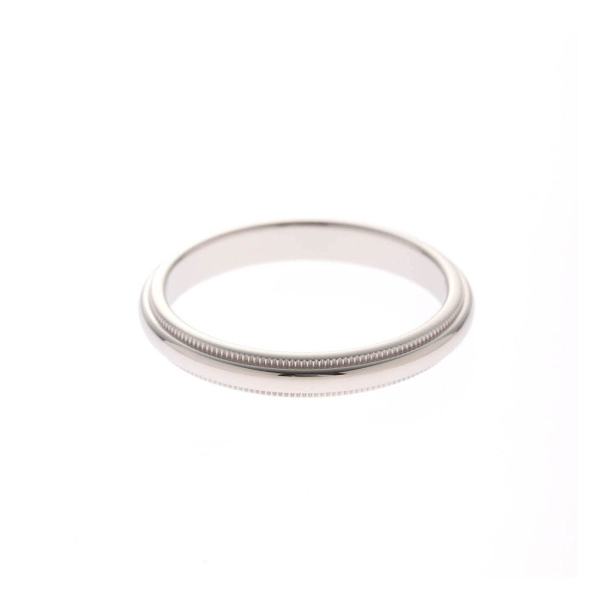 Tiffany & Co Milgrain Band PT Ring Platinum Silver — view 2