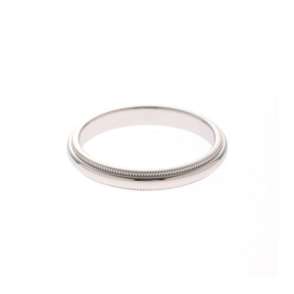 Tiffany & Co Milgrain Band PT Ring Platinum Silver — view 2