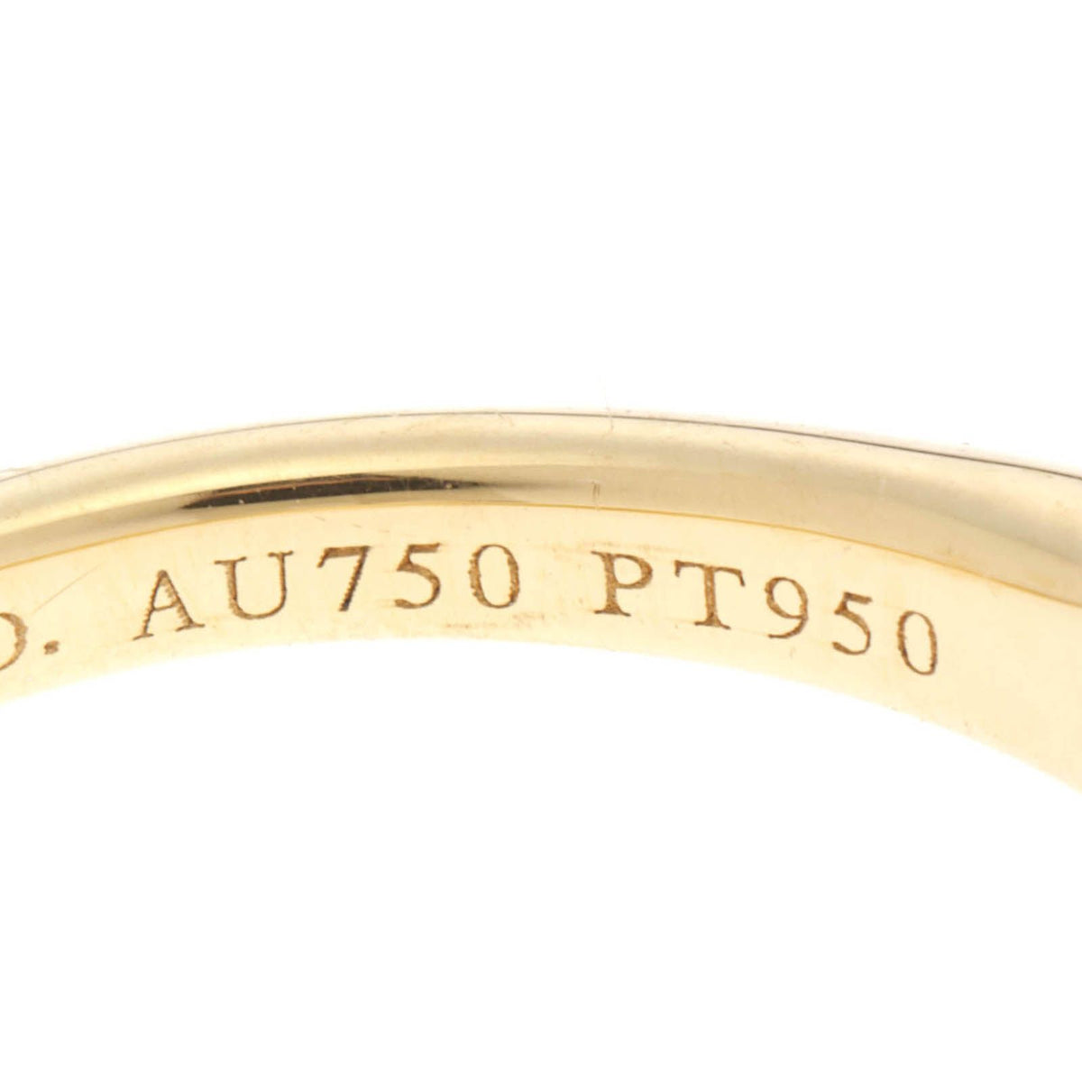Tiffany & Co Solitaire YG PT Ring 18k Yellow Gold 18k — view 4