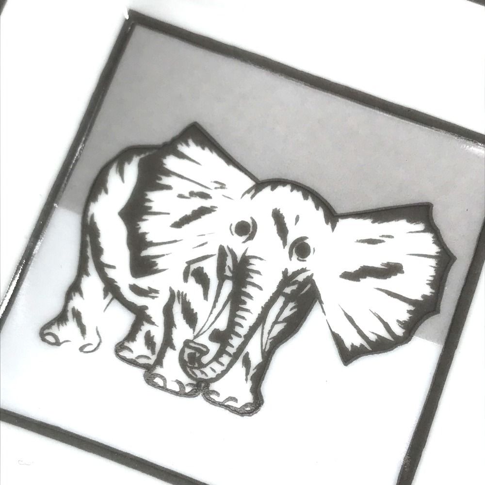 Hermes Ashtray Logo Elephant Hommage L Afrique Glass White — view 5