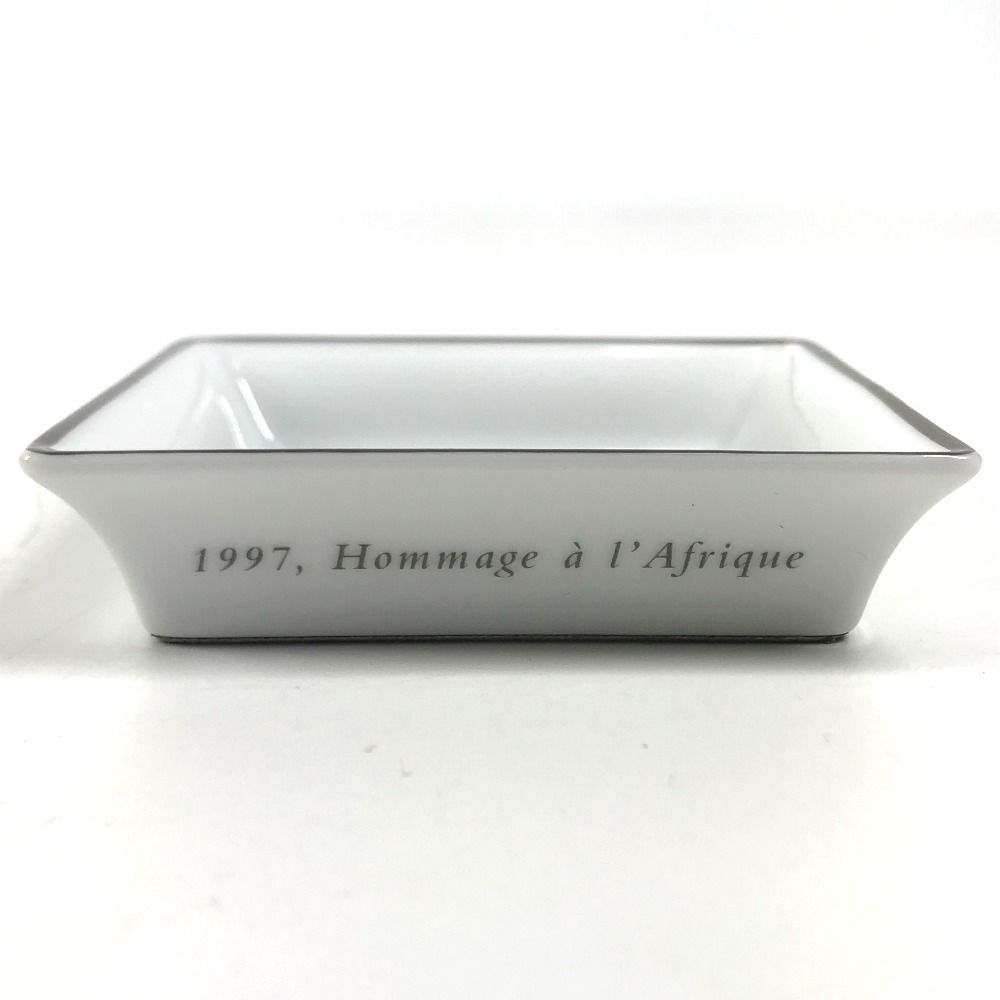 Hermes Ashtray Logo Elephant Hommage L Afrique Glass White — view 2