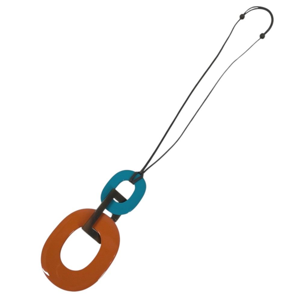 Hermes Necklace Isthme Buffalo Horn Orange — view 2