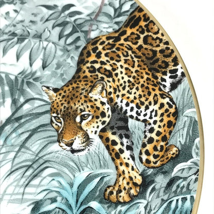 Hermes Plate Carnets D'equateur 27 Jaguar Tiger Dinner Ceramic Multicolor — view 5