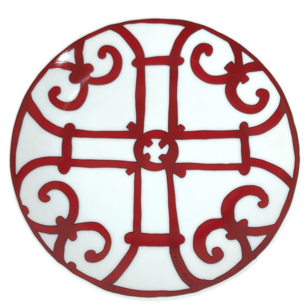 Hermes Plate Guadalquivir 17 Ceramic Red