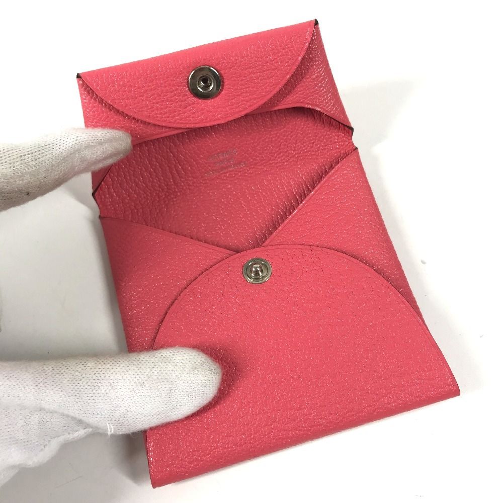 Hermes Coin Purse Bastia Chevre Rose Azalea Pink — view 8