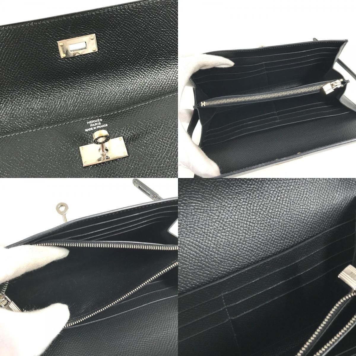 Hermes Wallet Kelly Epsom Black — view 8