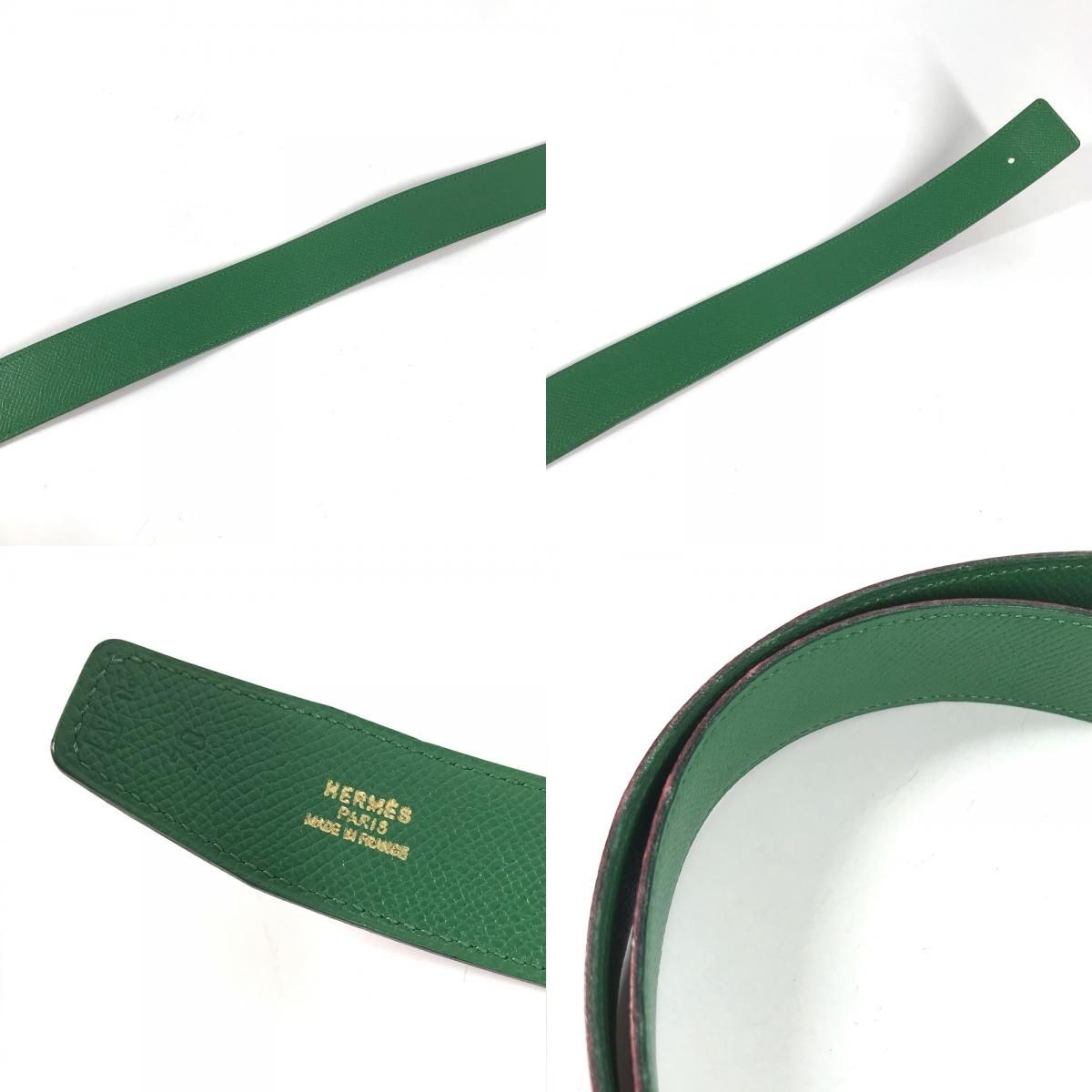 Hermes Belt Bicolor Leather Red — view 8