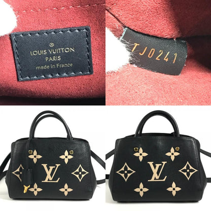 Louis Vuitton Handbag Montaigne BB Monogram Empreinte Leather Noir Black — view 7