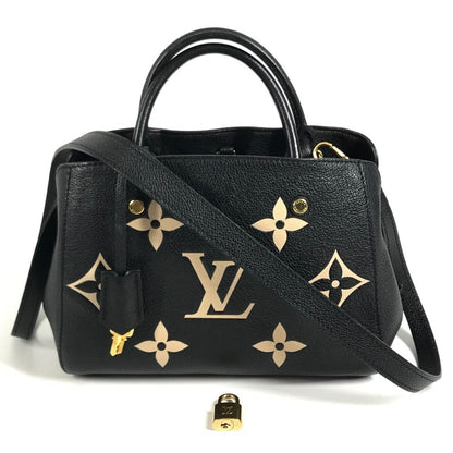 Louis Vuitton Handbag Montaigne BB Monogram Empreinte Leather Noir Black