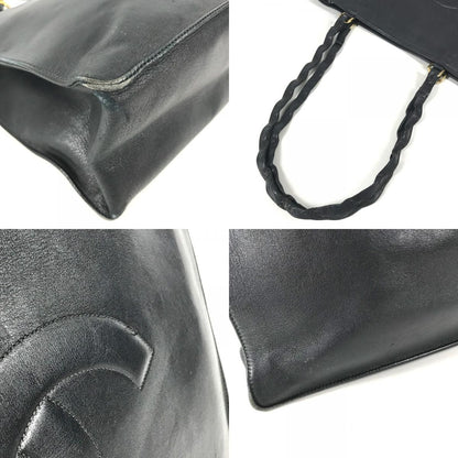 Chanel Shoulder Bag CC Logo Jumbo CC Vintage Leather Black — view 7