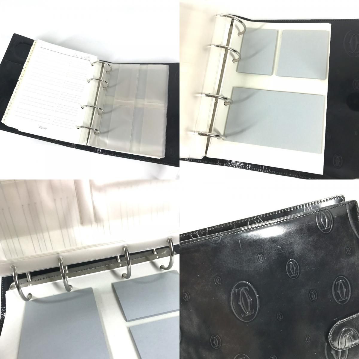Cartier Agenda Cover Happy Birthday Logo Extra Large Leather Black — view 8