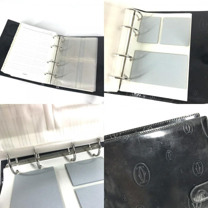 Cartier Agenda Cover Happy Birthday Logo Extra Large Leather Black — view 8