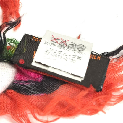 Louis Vuitton Shawl Etole Rose Fringe Cashmere Orange Scarf — view 8