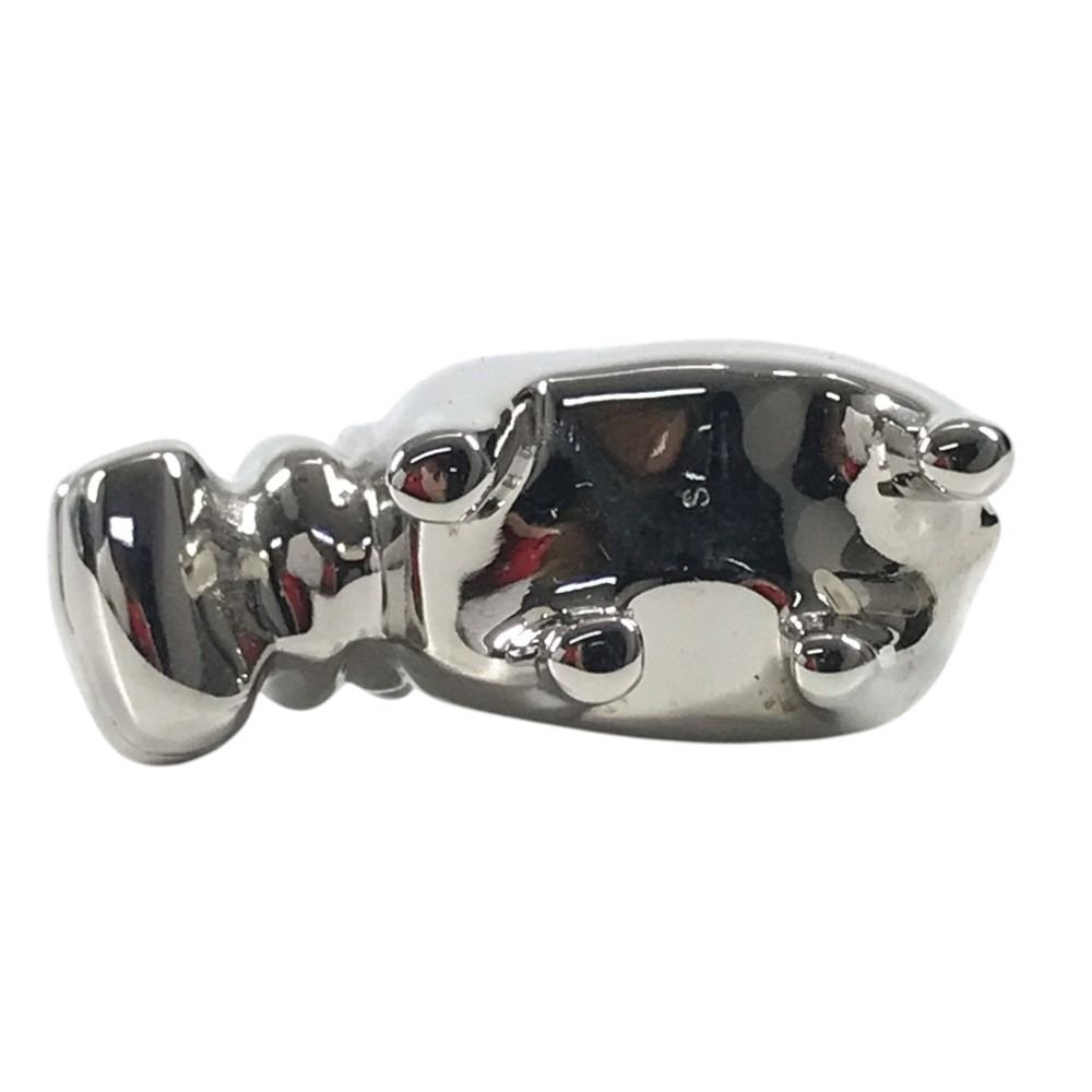 Hermes Charm Hippopotamus Cabas Metal Silver Keychain — view 5