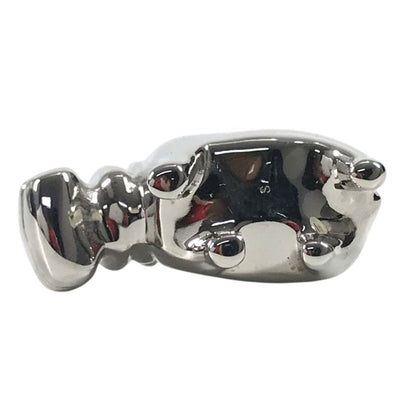 Hermes Charm Hippopotamus Cabas Metal Silver Keychain — view 5