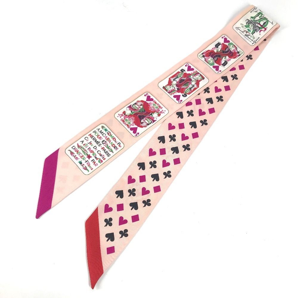 Hermes Scarf Twilly New Tag Silk Pink — view 2