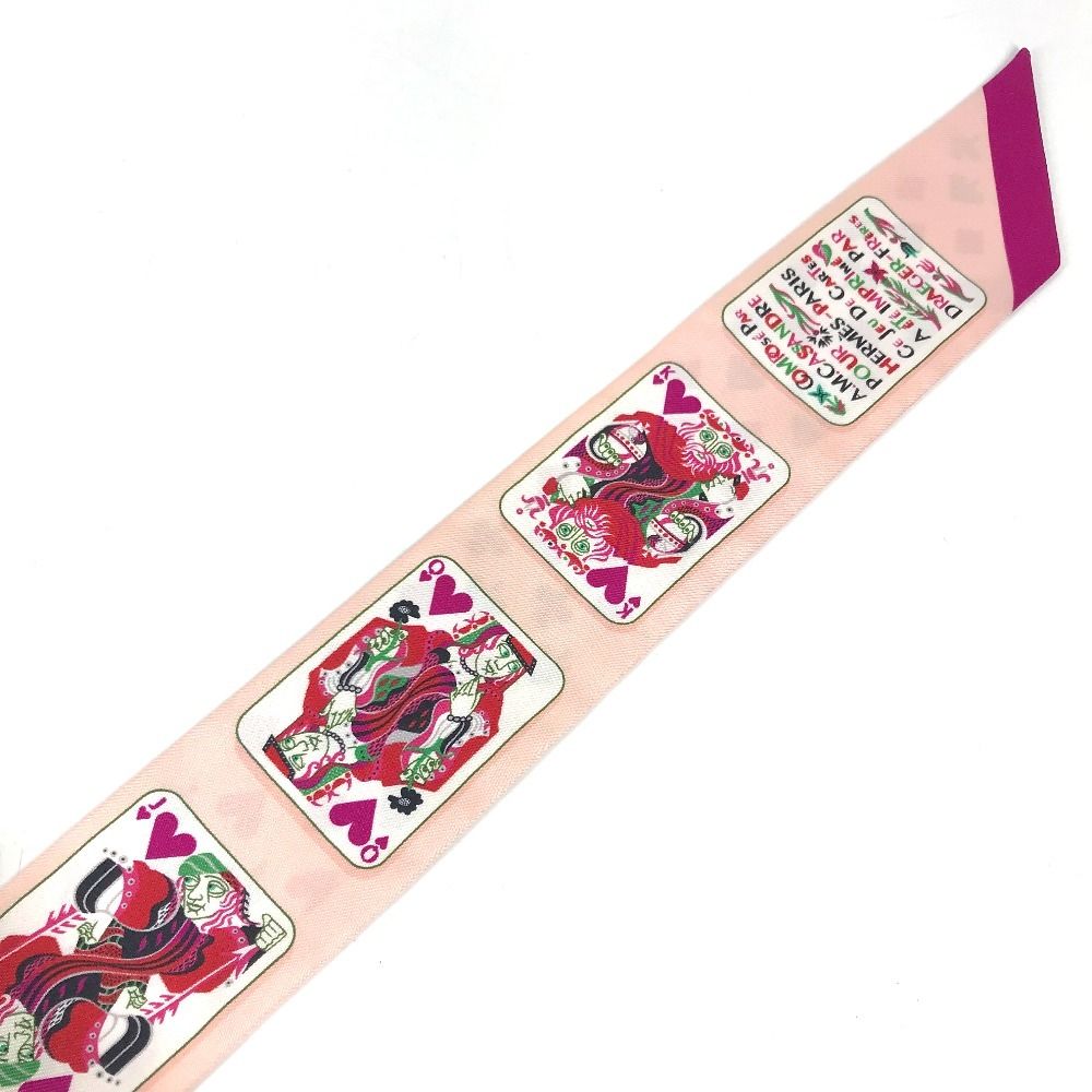 Hermes Scarf Twilly New Tag Silk Pink — view 5