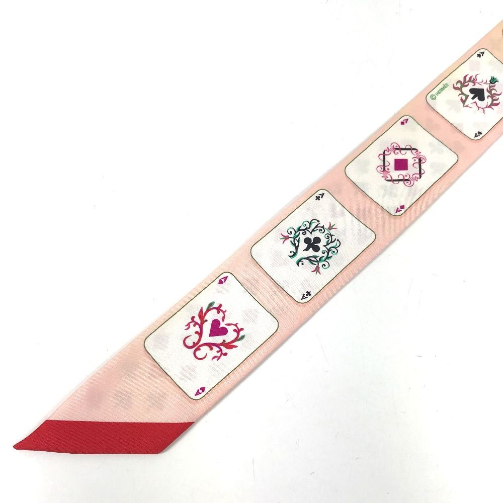 Hermes Scarf Twilly New Tag Silk Pink — view 3