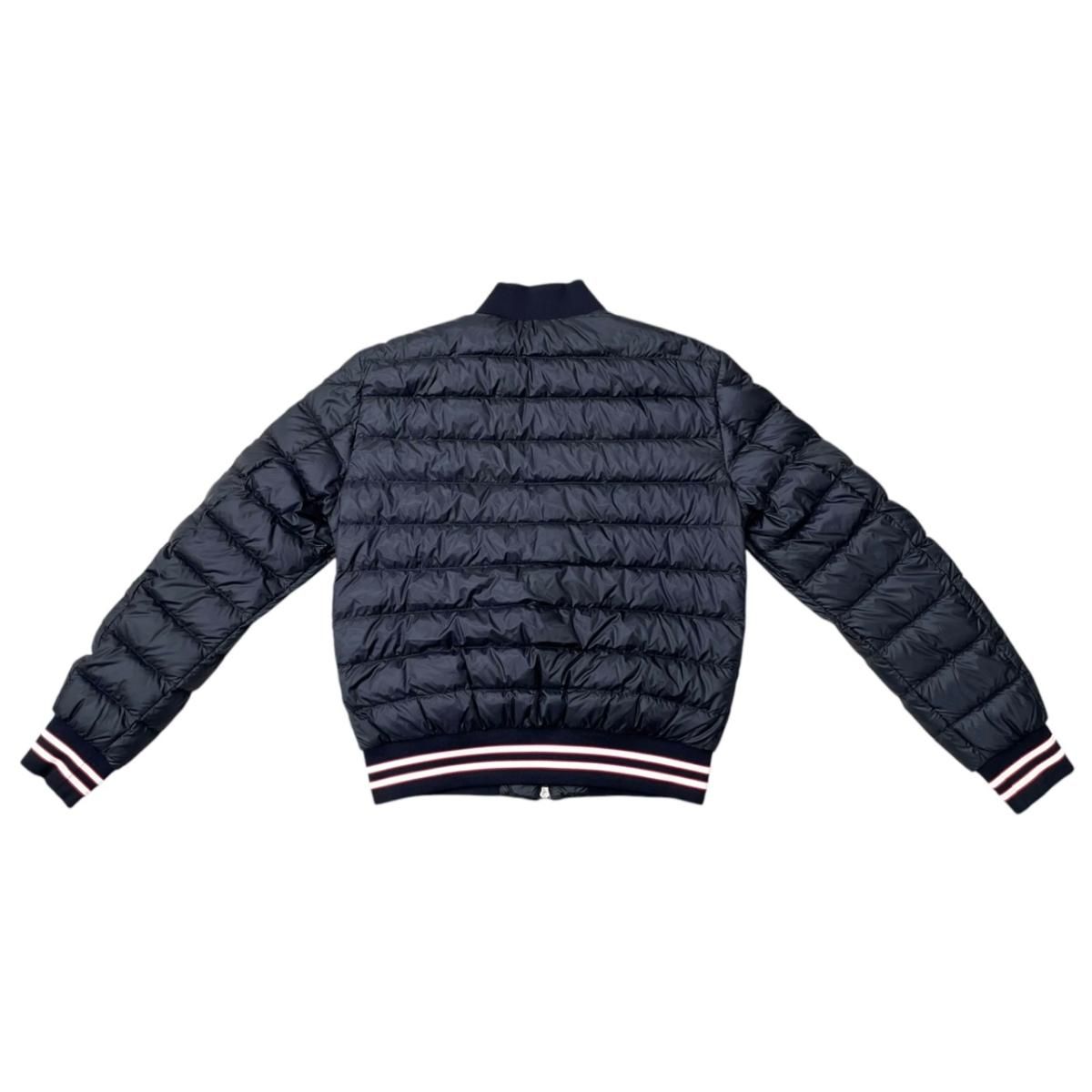 Moncler Down Jacket Robert Nylon Logo Patch Navy 2 — view 2