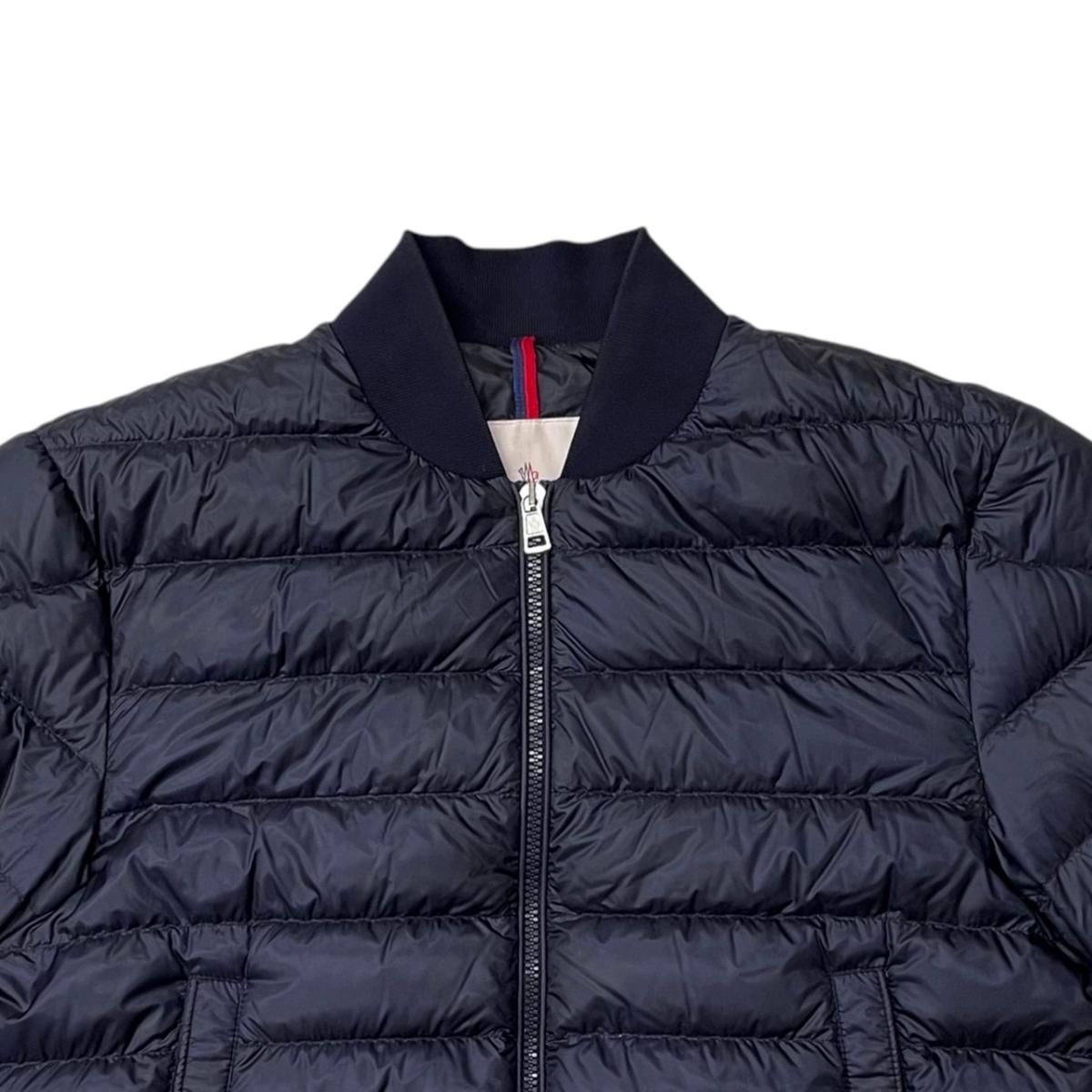 Moncler Down Jacket Robert Nylon Logo Patch Navy 2 — view 3