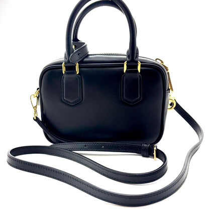 Miu Miu Arcadi Small 2-Way Bag Black Leather Handbag — view 5