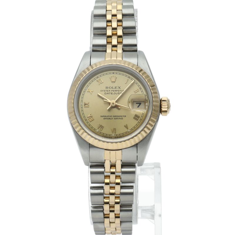 Rolex Datejust Watch 18k Yellow Gold SS Champagne — view 2