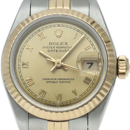 Rolex Datejust Watch 18k Yellow Gold SS Champagne