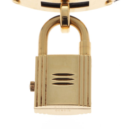 Hermes Kelly Watch Leather Black Dial Quartz — view 3