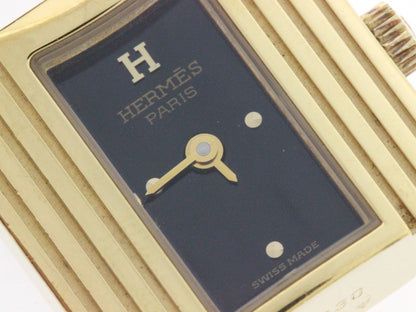 Hermes Kelly Watch Leather Black Dial Quartz — view 7