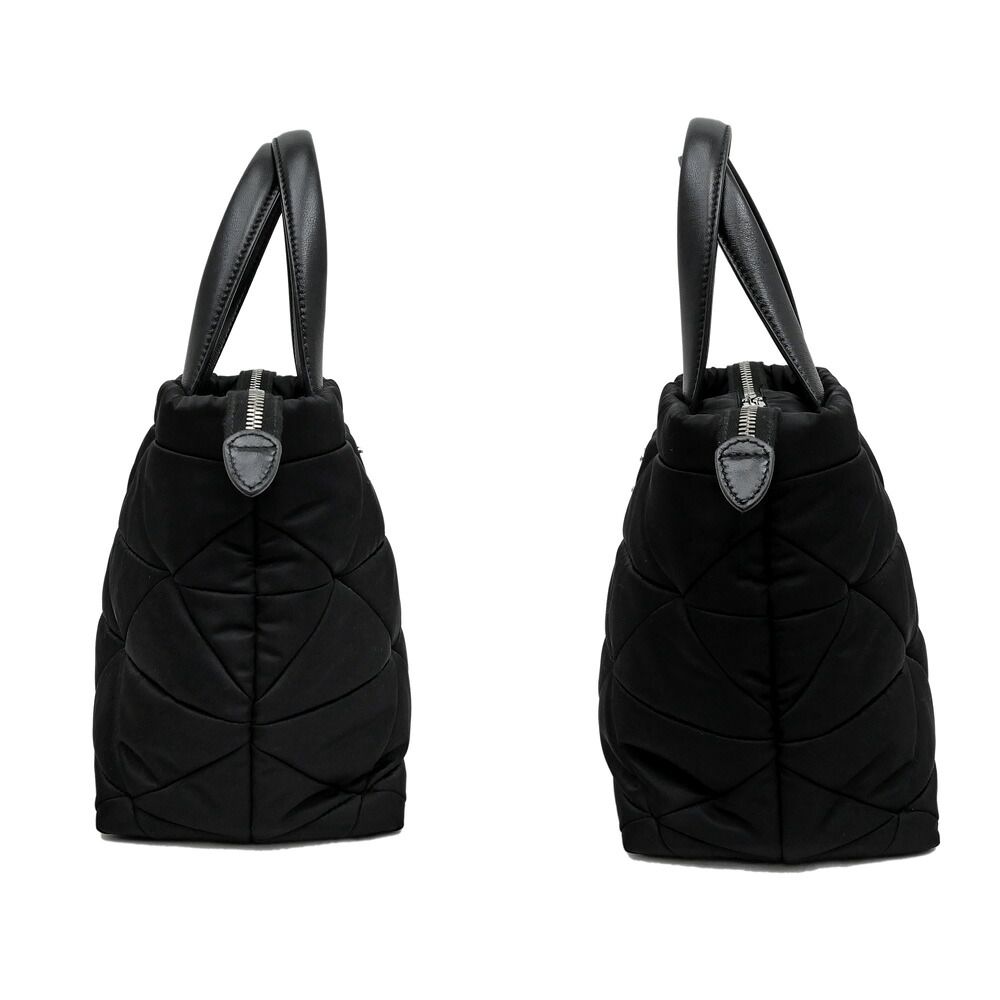 Prada Small Padded Re-Nylon Tote Black Shoulder Bag — view 3