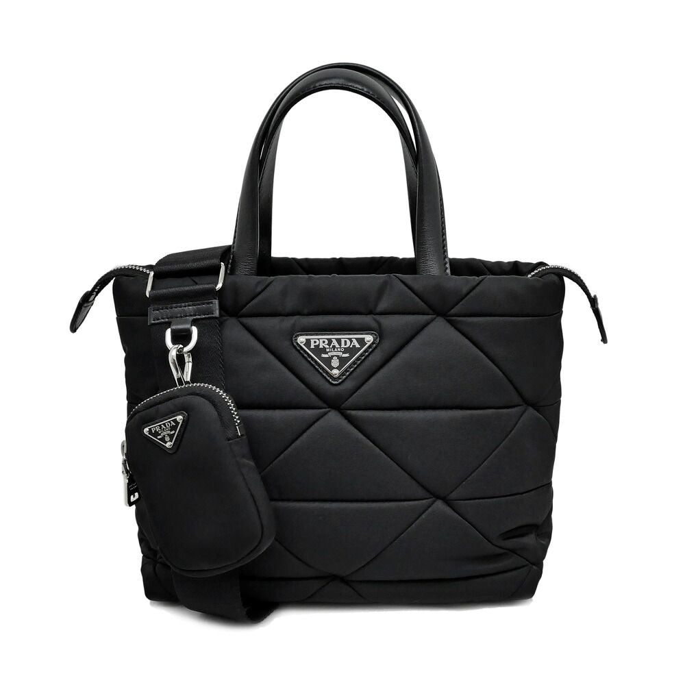Prada Small Padded Re-Nylon Tote Black Shoulder Bag