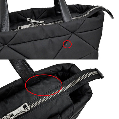 Prada Small Padded Re-Nylon Tote Black Shoulder Bag — view 7