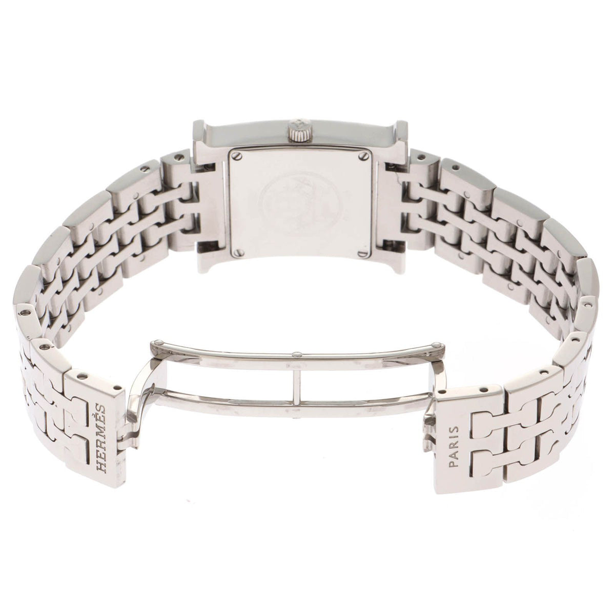 Hermes H Watch Stainless Ivory Quartz — view 4