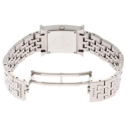 Hermes H Watch Stainless Ivory Quartz — view 4