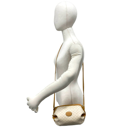 Gucci Vintage Micro GG Leather Shoulder Bag Pochette Ivory Brown — view 2