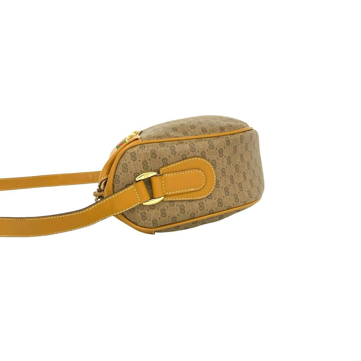 Gucci Vintage Sherry Line Micro GG Leather Shoulder Bag Pochette Brown — view 5