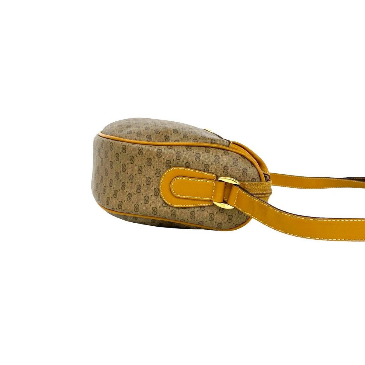 Gucci Vintage Sherry Line Micro GG Leather Shoulder Bag Pochette Brown — view 6