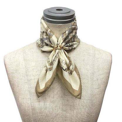 Hermes Handkerchief Cotton Carre Brides de Gala Tartan 02 Ecru Beige — view 2