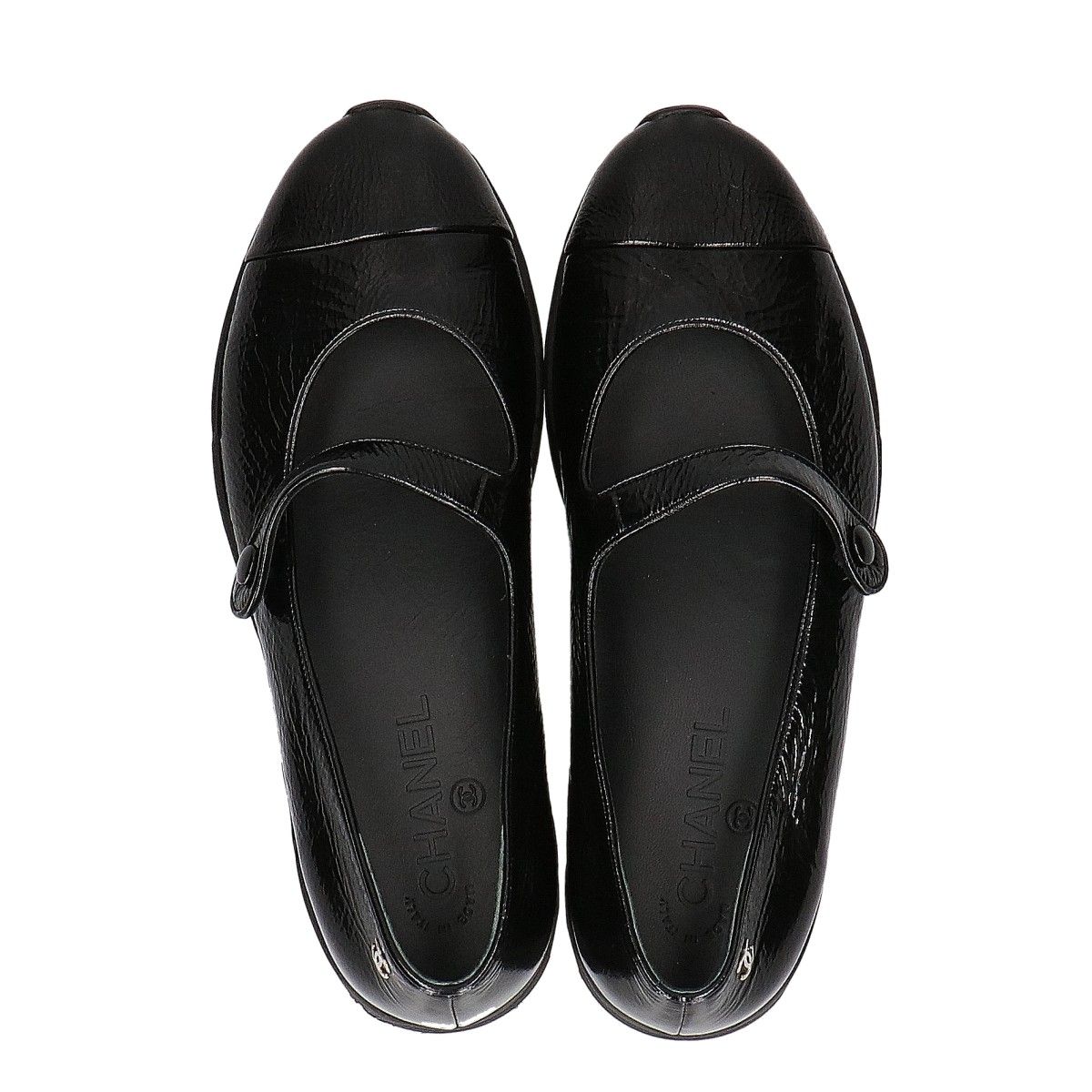 Chanel Patent Leather Mary Jane Strap Shoes — view 5