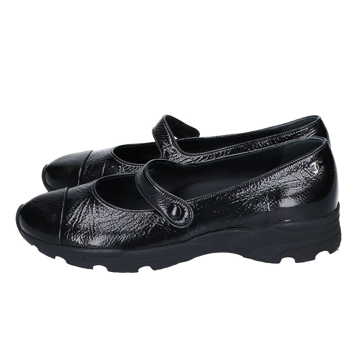 Chanel Patent Leather Mary Jane Strap Shoes — view 2