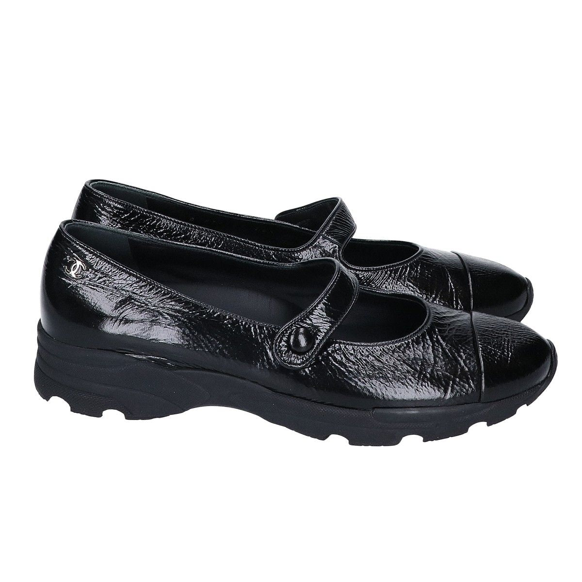 Chanel Patent Leather Mary Jane Strap Shoes — view 4